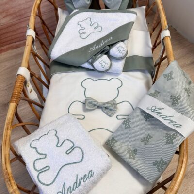 Corredino personalizzato orsetto salvia